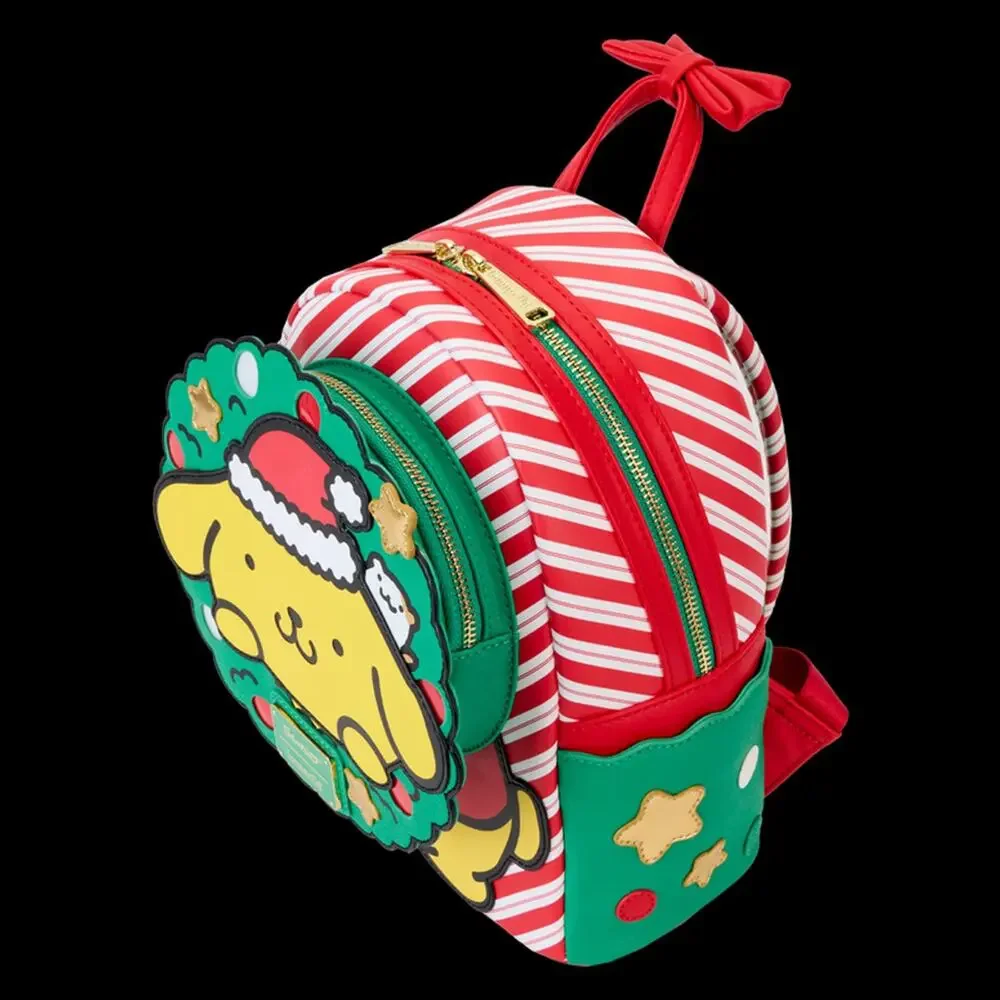 Unisex Loungefly Pompompurin Christmas Light-Up Mini Backpack Red Green